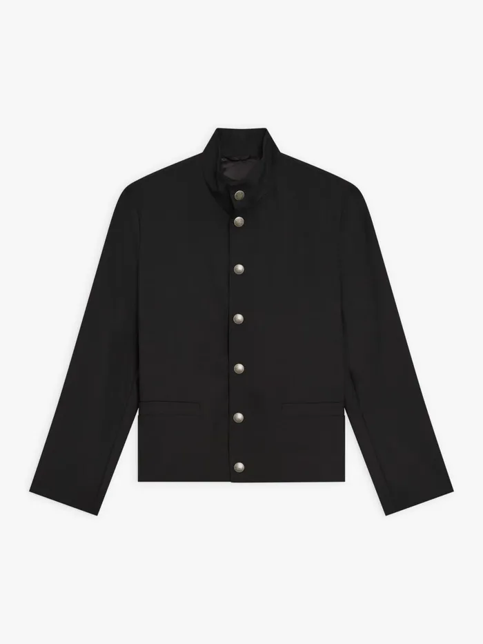 Agns B Jackets and Coats Men Black Worsted Wool Yvan Jacket