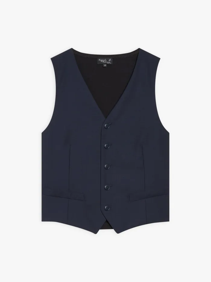 Agns B Jackets and Coats Men Blue Tweed Wool Cardigan