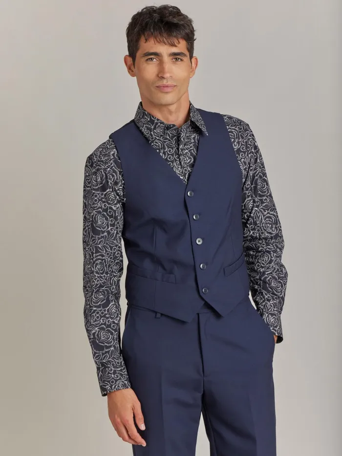 Agns B Jackets and Coats Men Blue Tweed Wool Cardigan