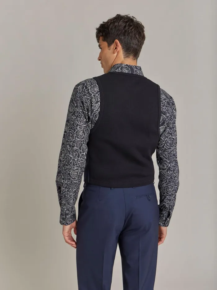 Agns B Jackets and Coats Men Blue Tweed Wool Cardigan