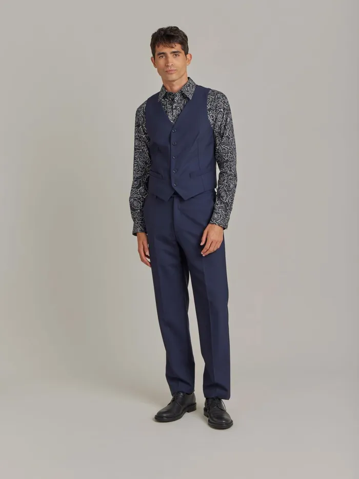 Agns B Jackets and Coats Men Blue Tweed Wool Cardigan