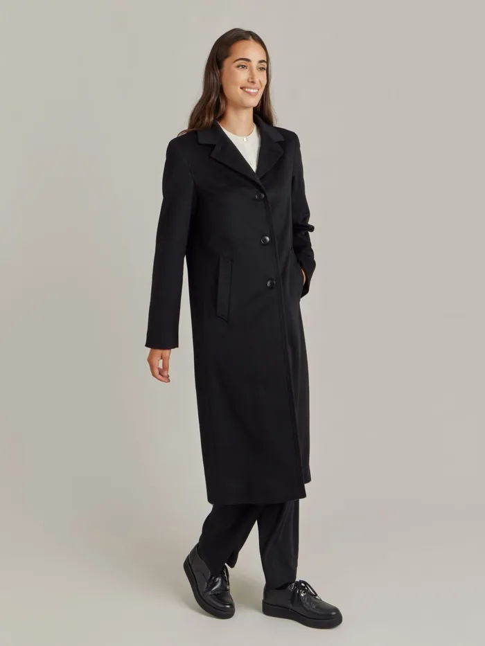 Agns B Jackets and Coats Women Black Cashmere North Coat