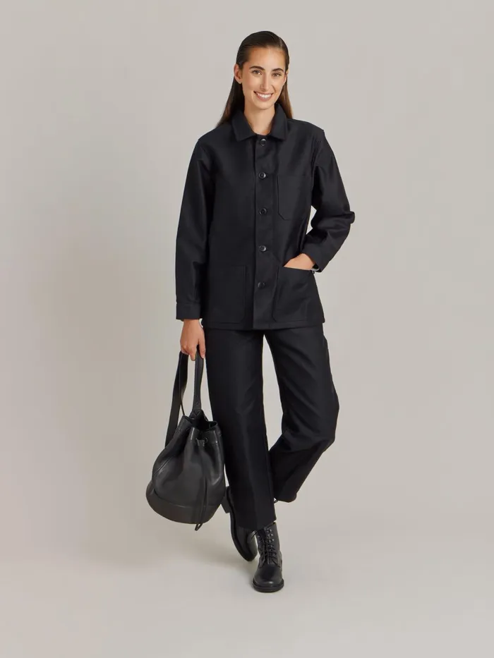 Agns B Jackets and Coats Women Black Cotton Jacket X Dolmen