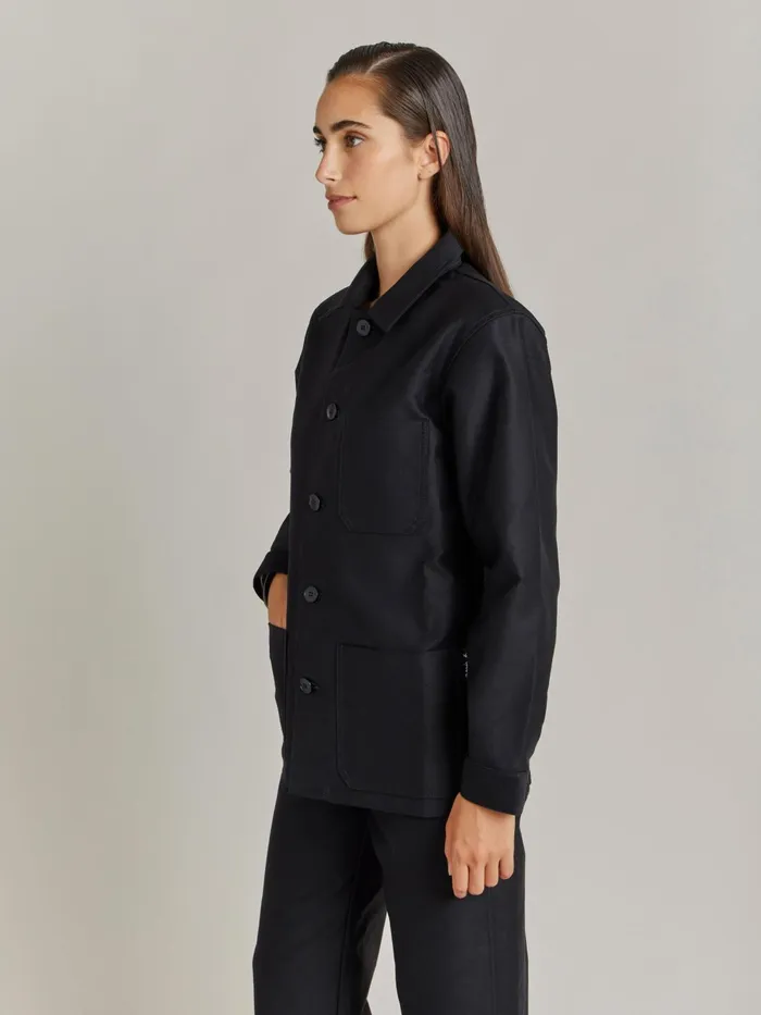 Agns B Jackets and Coats Women Black Cotton Jacket X Dolmen