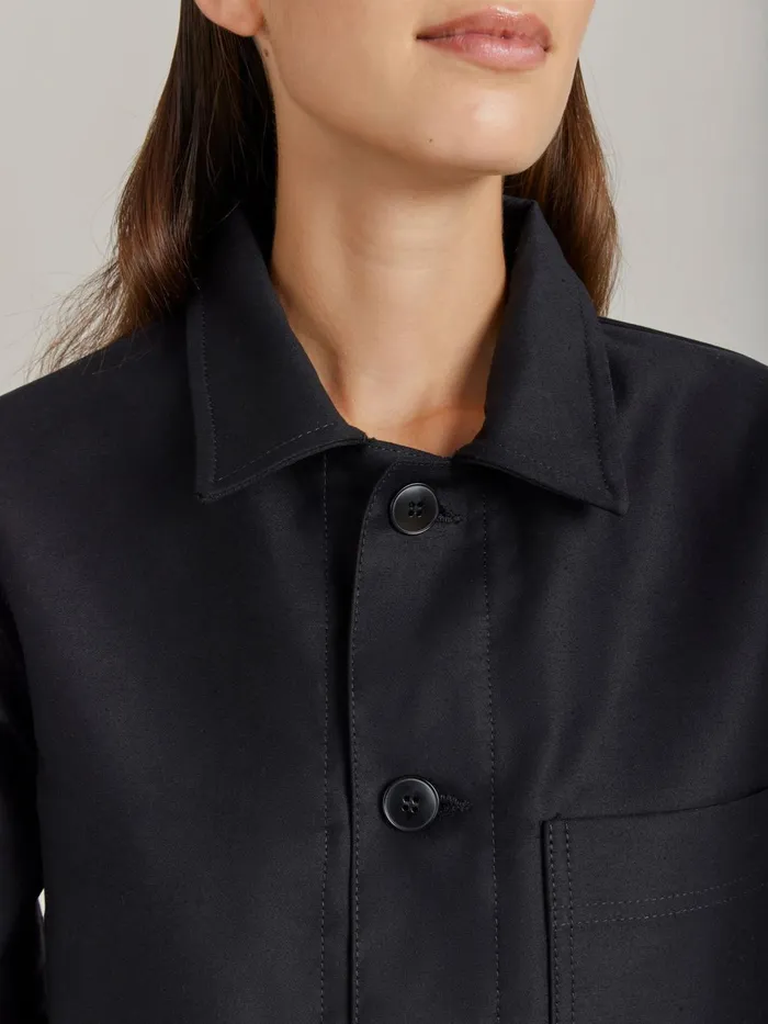 Agns B Jackets and Coats Women Black Cotton Jacket X Dolmen