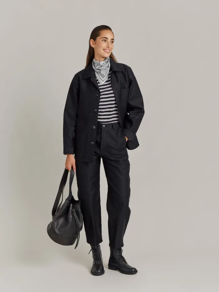 Agns B Jackets and Coats Women Black Cotton Jacket X Dolmen