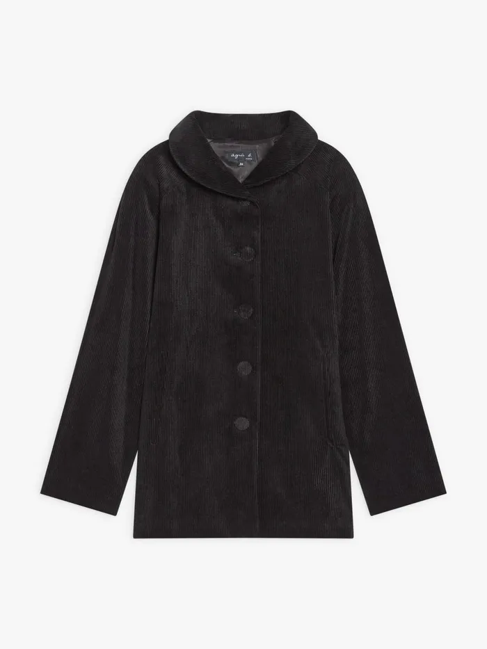 Agns B Jackets and Coats Women Black Cotton Velours Jacket