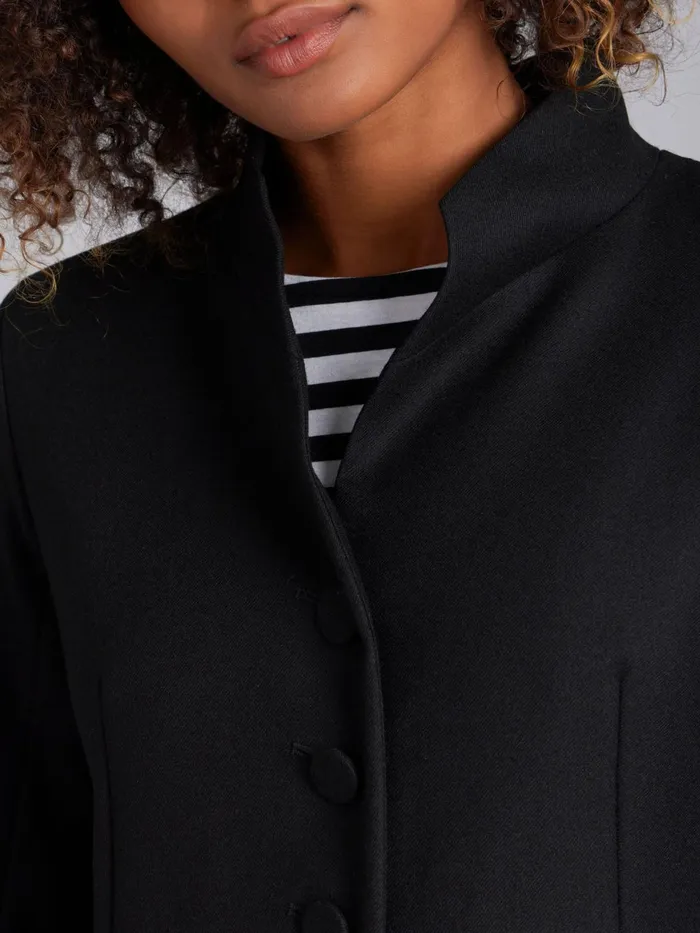 Agns B Jackets and Coats Women Black Wool Frock Coat