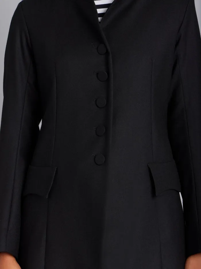 Agns B Jackets and Coats Women Black Wool Frock Coat