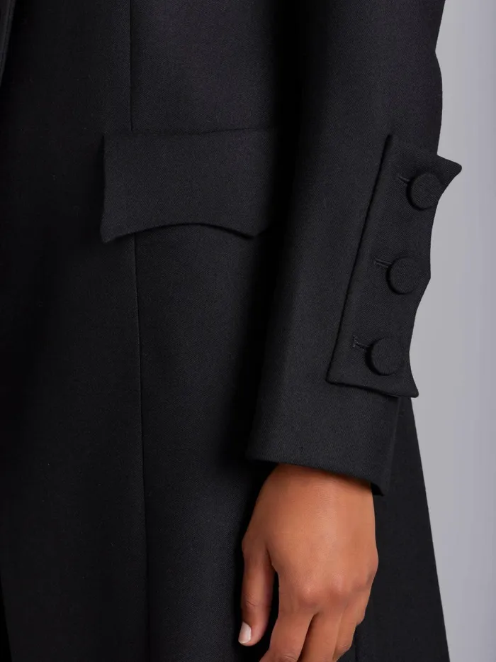 Agns B Jackets and Coats Women Black Wool Frock Coat