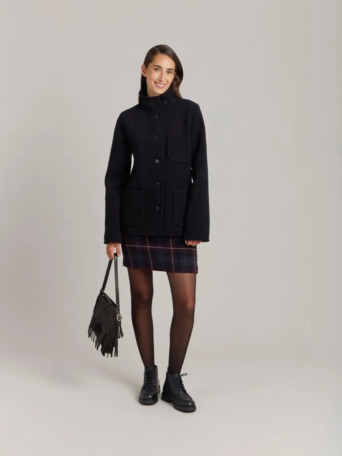 Agns B Jackets and Coats Women Black Wool Jacket