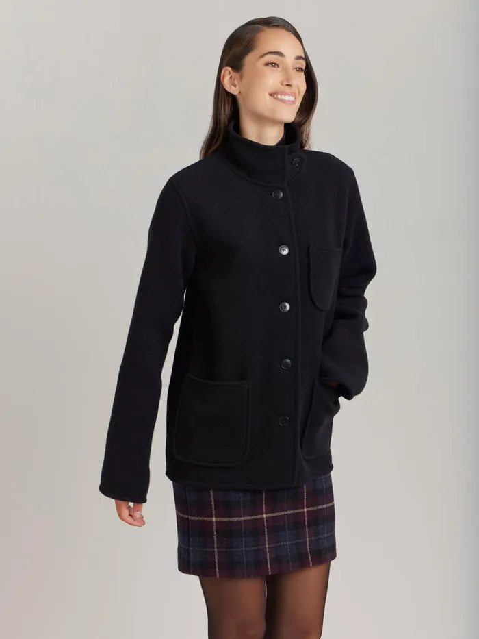 Agns B Jackets and Coats Women Black Wool Jacket