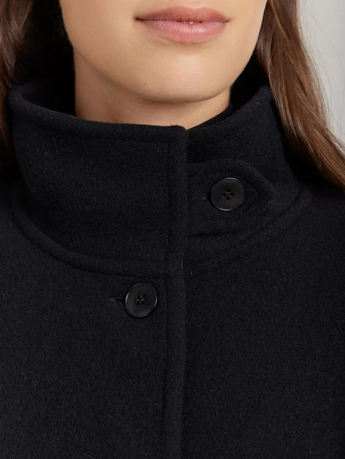 Agns B Jackets and Coats Women Black Wool Jacket