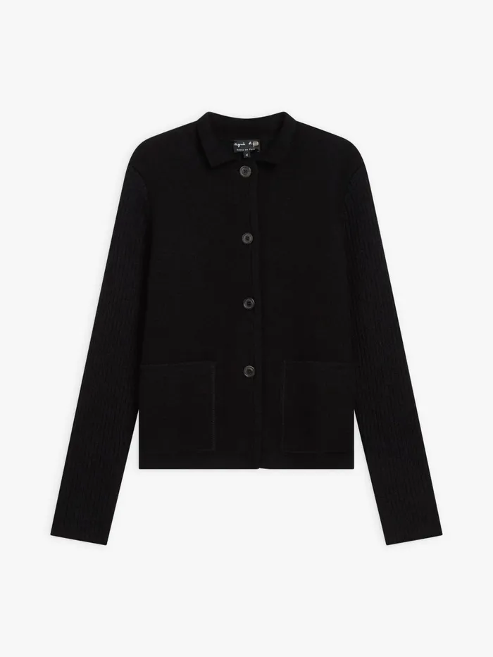 Agns B Jackets and Coats Women Black Woollen Jacket