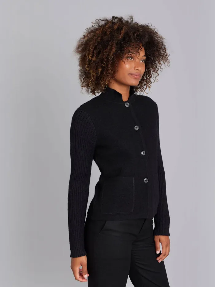 Agns B Jackets and Coats Women Black Woollen Jacket