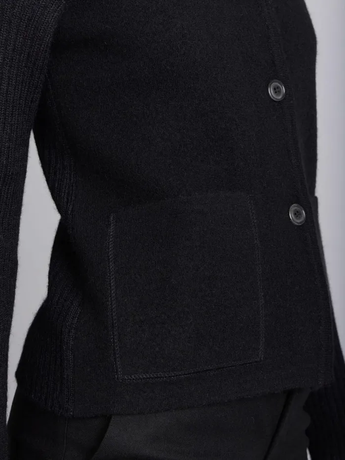 Agns B Jackets and Coats Women Black Woollen Jacket