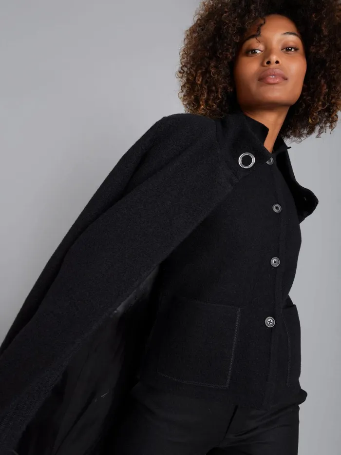 Agns B Jackets and Coats Women Black Woollen Jacket