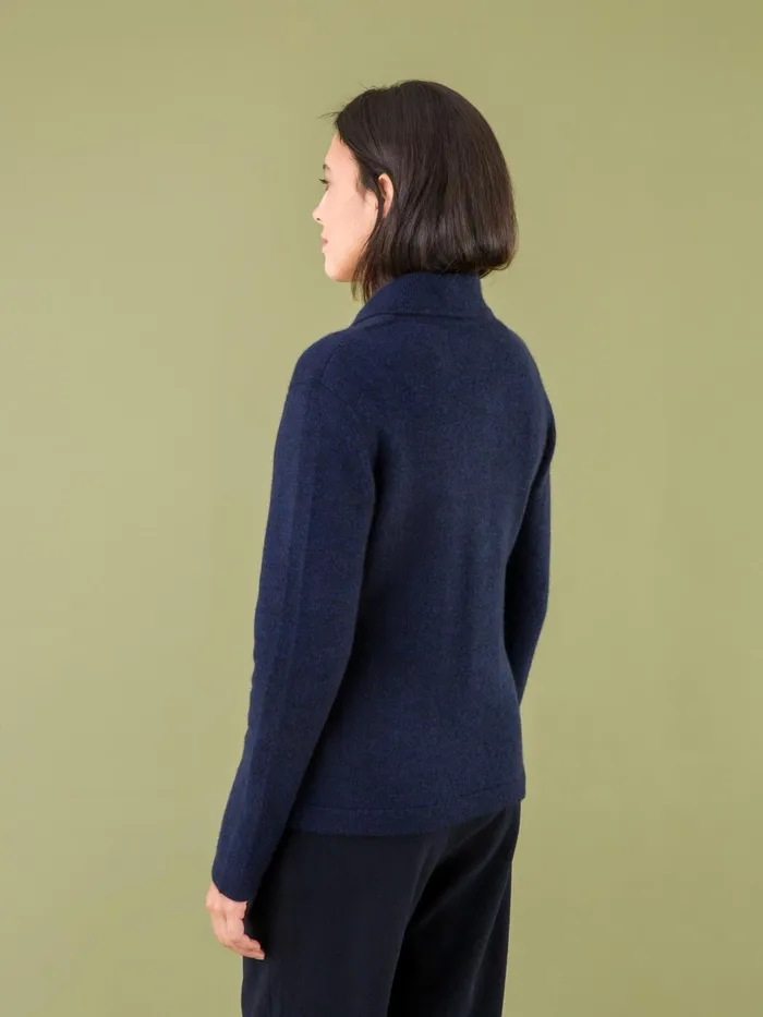 Agns B Jackets and Coats Women Blue Clifford Cashmere Jacket Made In Mongolia