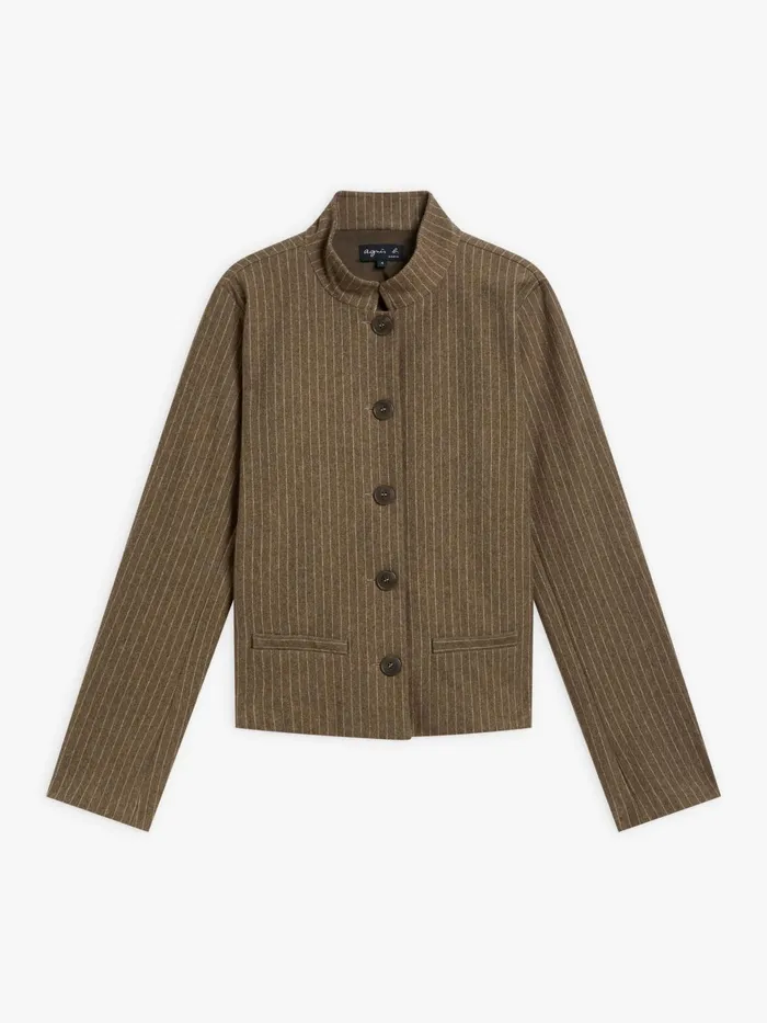 Agns B Jackets and Coats Women Brown Cotton Twill Lanna Jacket