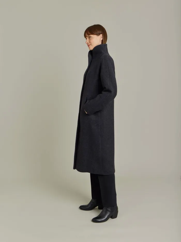 Agns B Jackets and Coats Women Grey Wool Leicester Coat