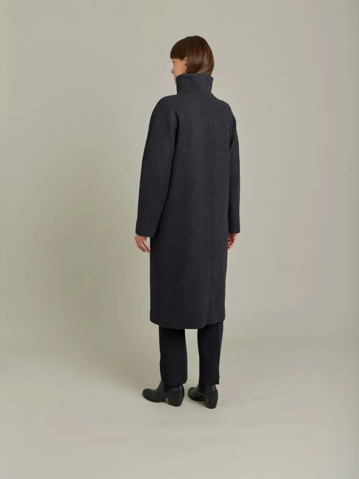 Agns B Jackets and Coats Women Grey Wool Leicester Coat