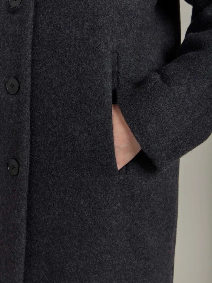 Agns B Jackets and Coats Women Grey Wool Leicester Coat