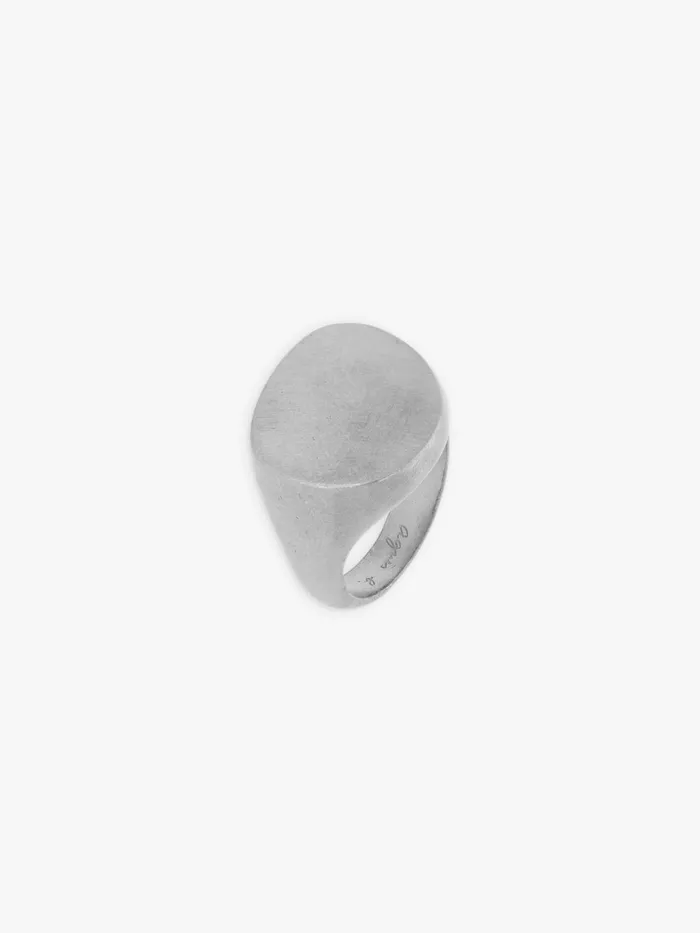 Agns B Jewellery and Watches Men Silver Ovale Ring