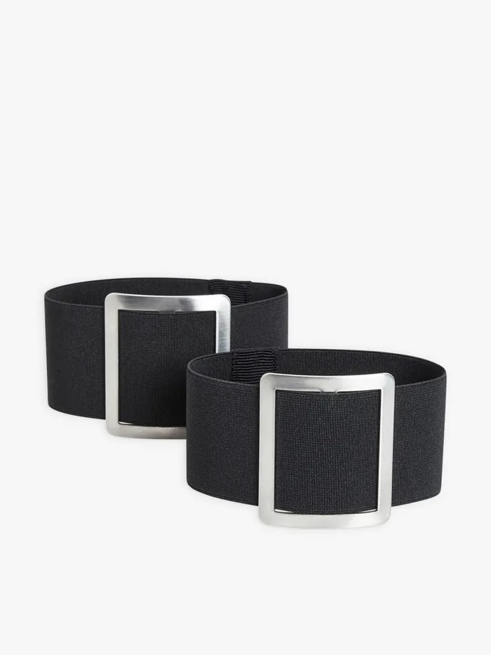 Agns B Jewellery and Watches MenWomen Black Square Shoe Buckles