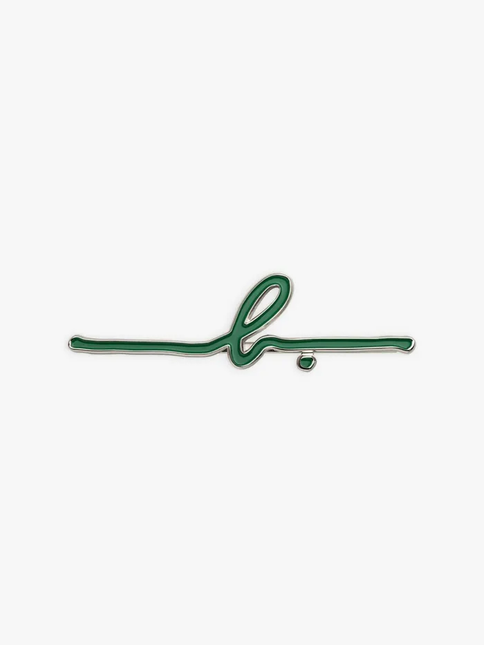 Agns B Jewellery and Watches Women Green B Enamelled Metal Barrette