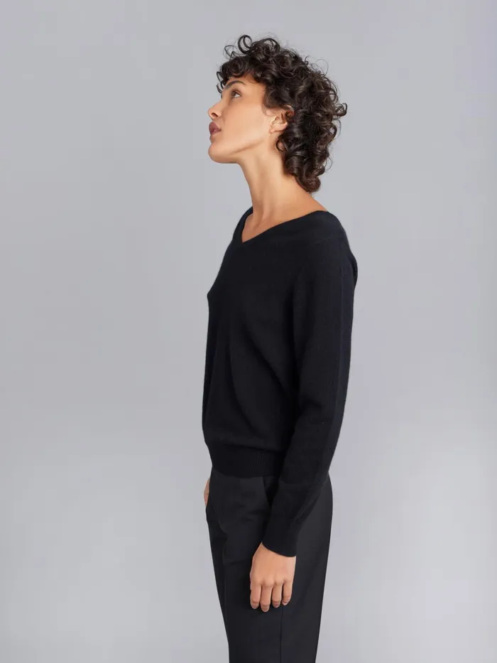 Agns B Jumpers Women Black Cashmere Longsleeve Kristen Jumper