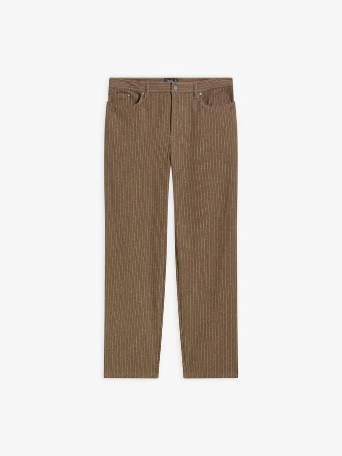 Agns B Jumpsuits and Jeans Men Brown Cotton Twill Regular Jeans