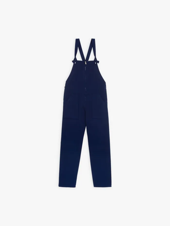 Agns B Jumpsuits Women Dark Blue Cotton Canvas Jardinier Dungarees
