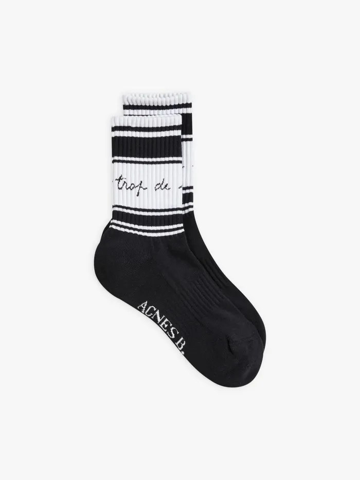 Agns B Lingerie and Socks WomenMen Black Cotton Pression Socks