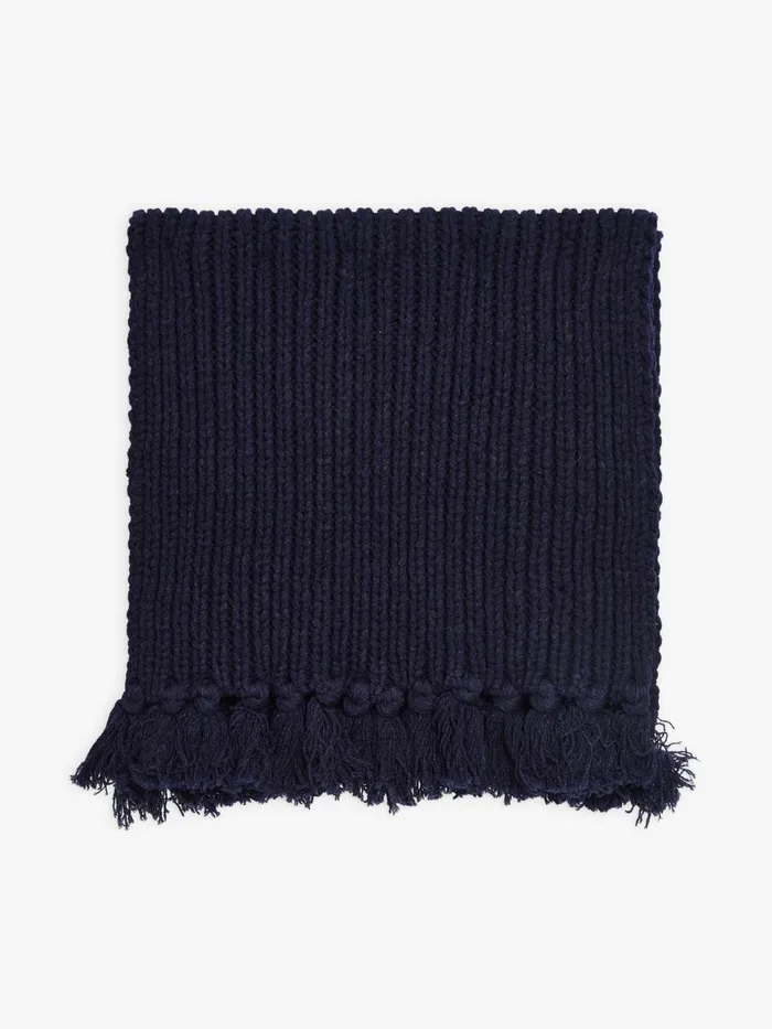 Agns B Scarves Men Blue Wool Scott Scarf