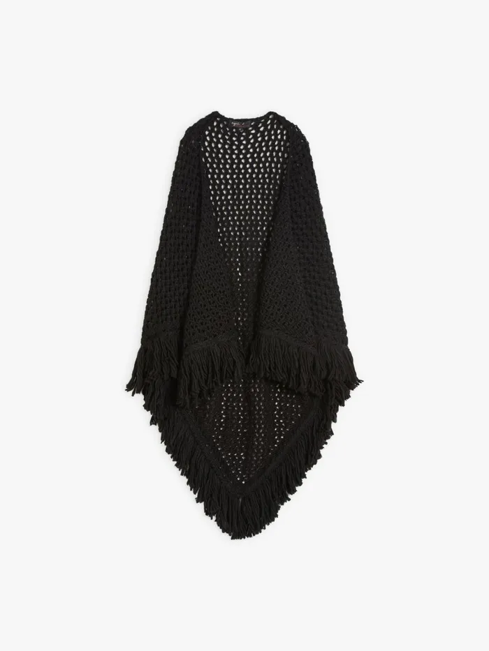 Agns B Scarves Women Black Agns Poncho