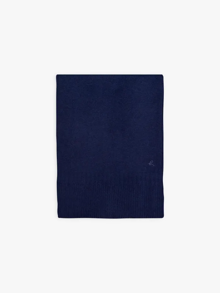 Agns B Scarves WomenMen Blue Nelio Unisex Cashmere Scarf
