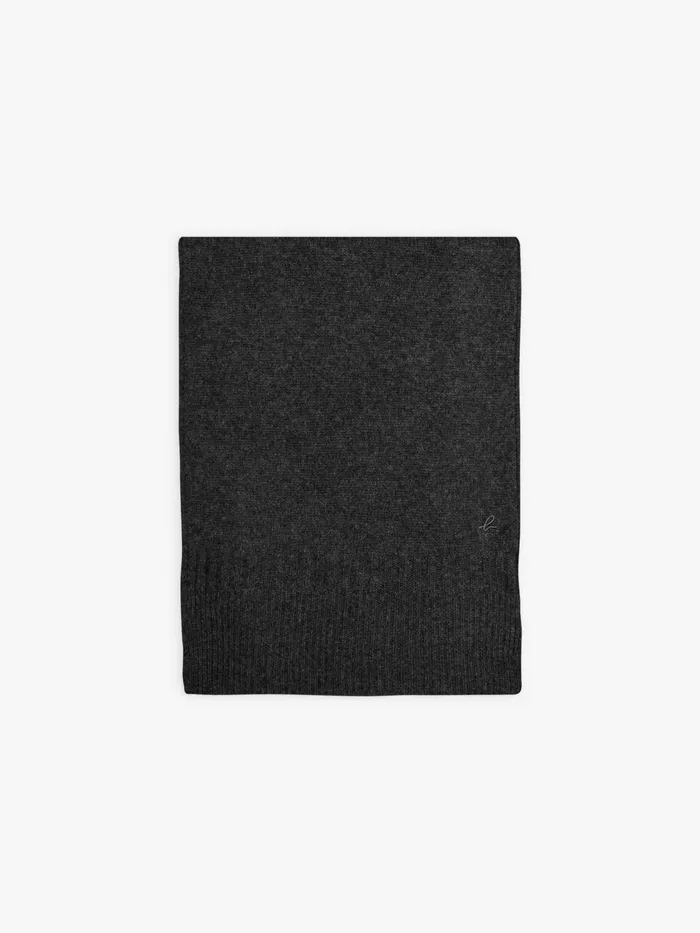 Agns B Scarves WomenMen Nelio Unisex Grey Cashmere Scarf