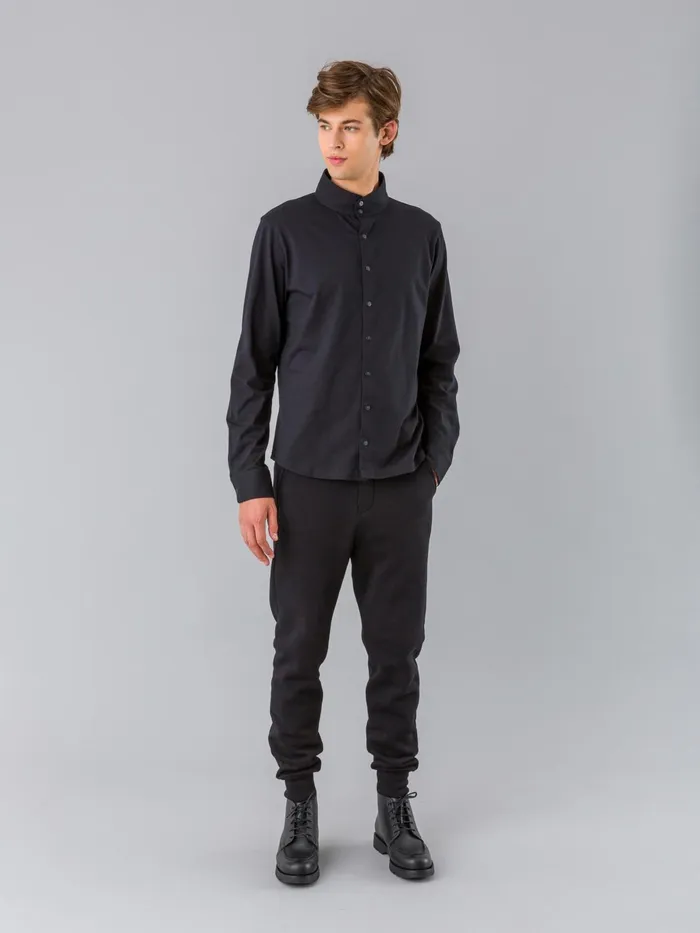 Agns B Shirts Men Black Cotton Lazare Shirt