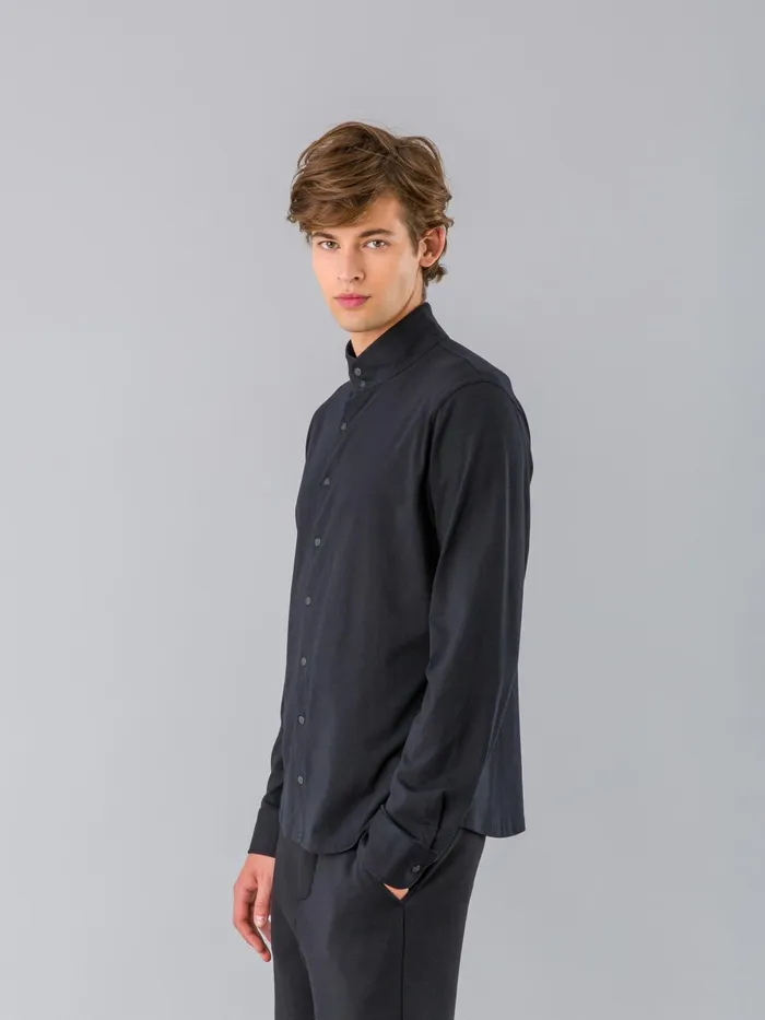 Agns B Shirts Men Black Cotton Lazare Shirt