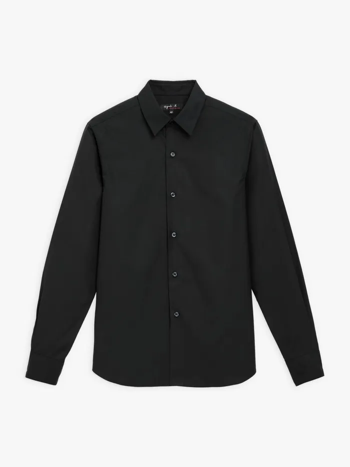 Agns B Shirts Men Black Cotton Poplin Thomas Shirt