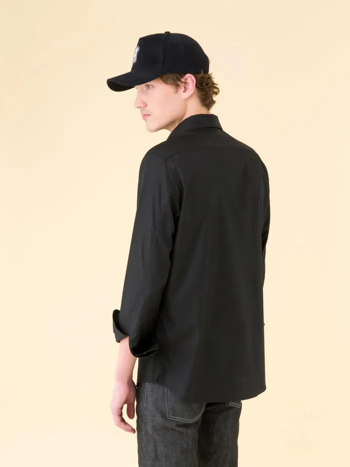 Agns B Shirts Men Black Cotton Poplin Thomas Shirt
