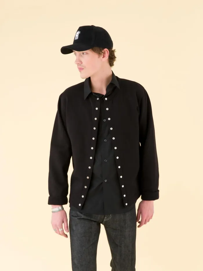 Agns B Shirts Men Black Cotton Poplin Thomas Shirt