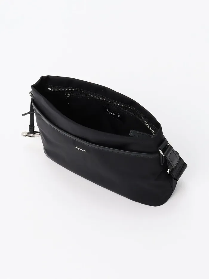 Agns B Shoulder Bags Women Black Nylon Bag With Multiple Pockets