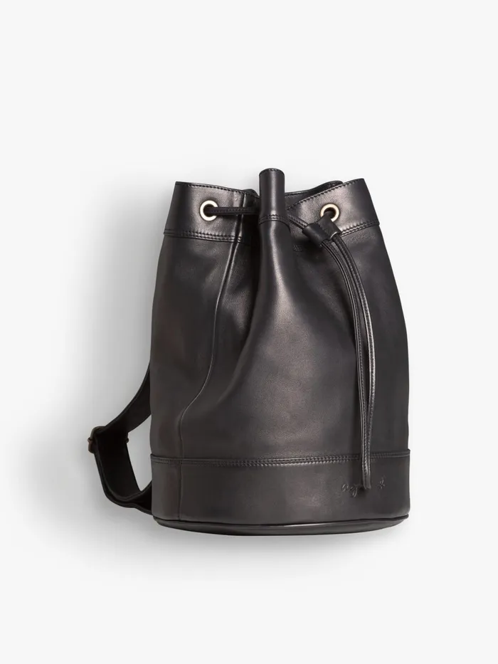 Agns B Shoulder Bags Women Small Baluchon Bag In Black Lambskin