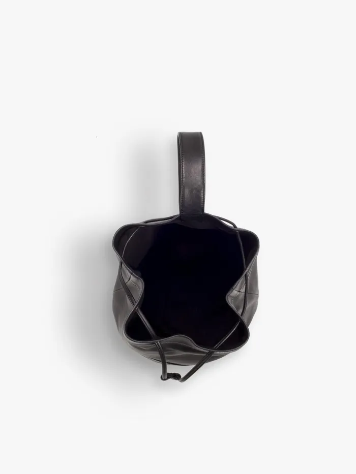 Agns B Shoulder Bags Women Small Baluchon Bag In Black Lambskin
