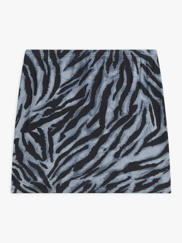 Agns B Skirts and Shorts Women Grey Jersey Zebra Print Toto Skirt