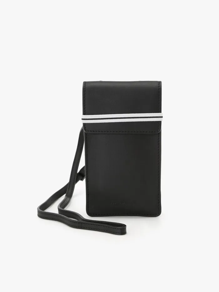 Agns B Small Leather Goods Men Black Leather Gary Phone Case