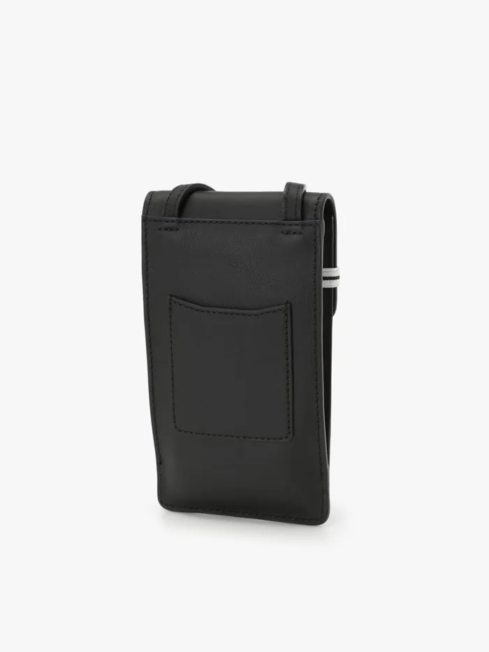 Agns B Small Leather Goods Men Black Leather Gary Phone Case