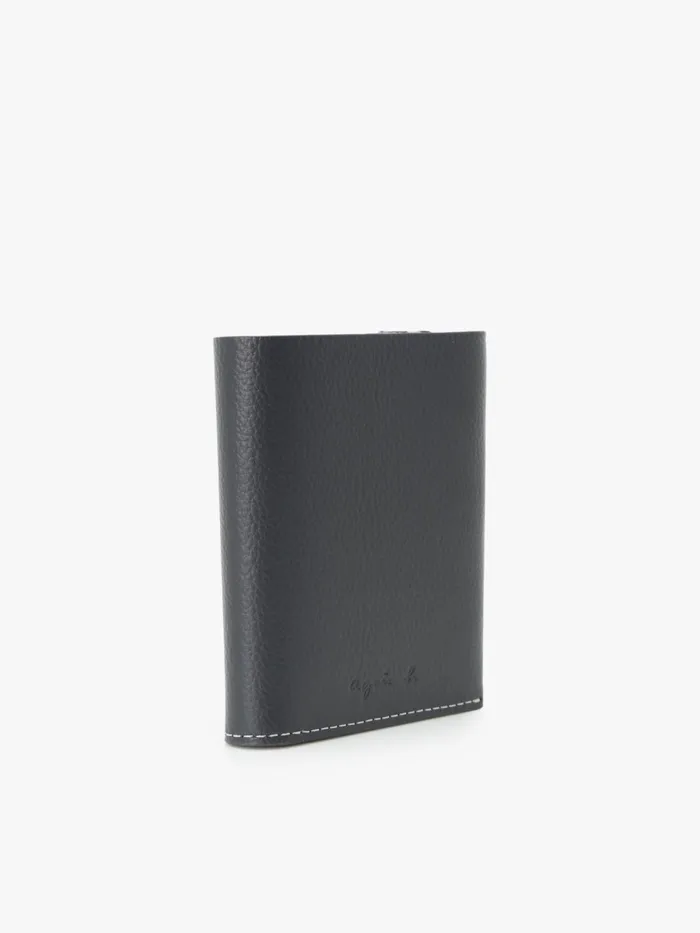 Agns B Small Leather Goods MenWomen Black And Blue Leather Wallet