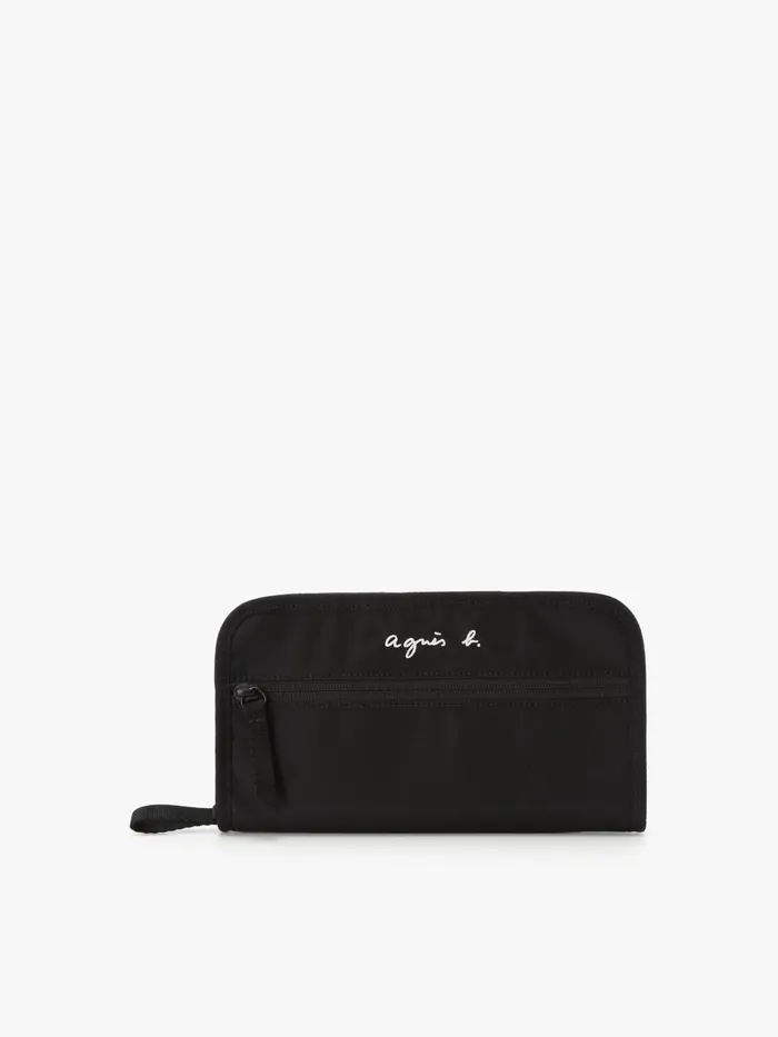 Agns B Small Leather Goods Women Black Nylon Multifunction Pouch